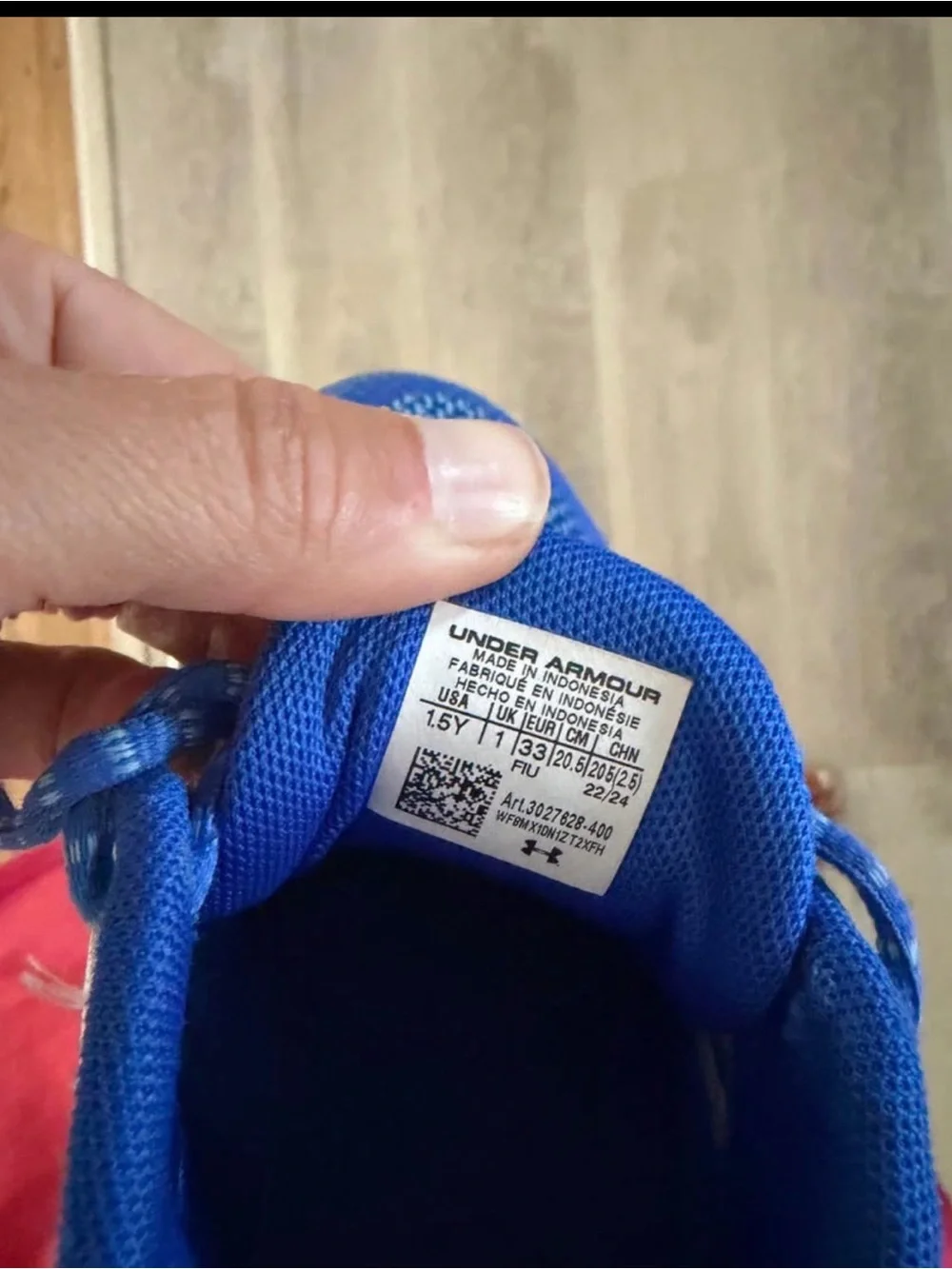 Under Armour Blue and Yellow Kids Running Sneakers